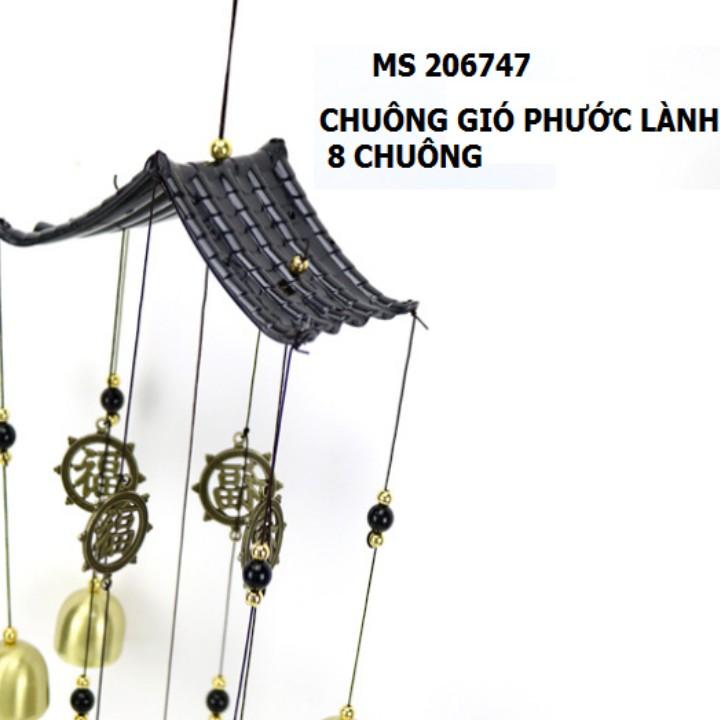 ️FREESHIP Chuông gió phong thủy,chuông gió phước lành 8 chuông cầu bình an và tài lộc  206747