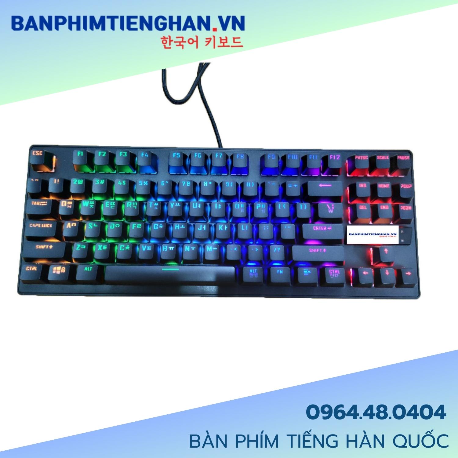 Bàn phím tiếng Hàn có dây Computer Keyboard TCKB-GE87 - Hàng chính hãng