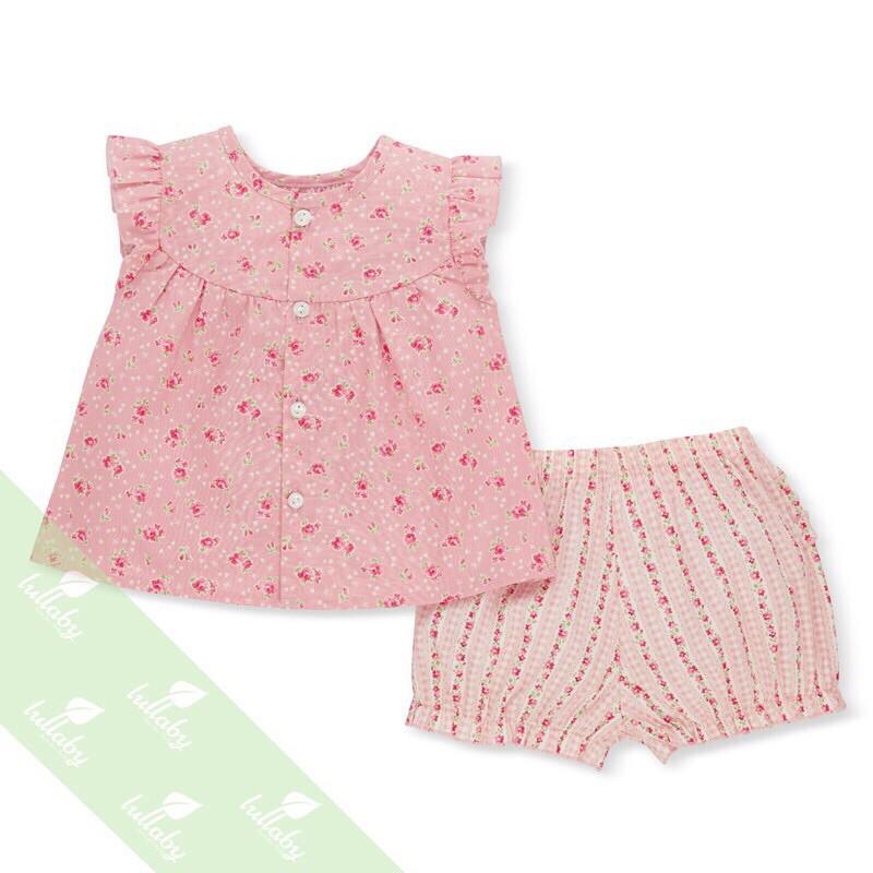 Bộ thô cotton poplin Lullaby cao cấp cho bé gái