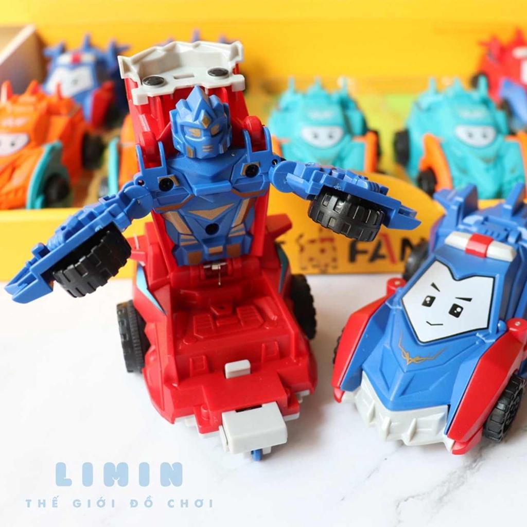 Đồ chơi siêu xe ô tô biến hình thành robot, Xe chạy bánh đà, chất liệu nhựa ABS cao cấp, an toàn cho bé