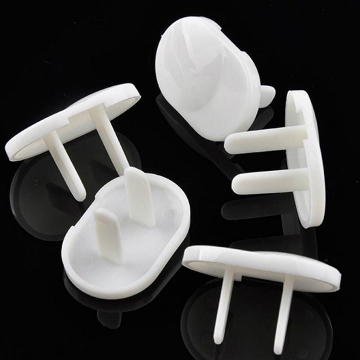 Bộ 15 nút bịt ổ điện 2 chân bằng nhựa cứng màu trắng