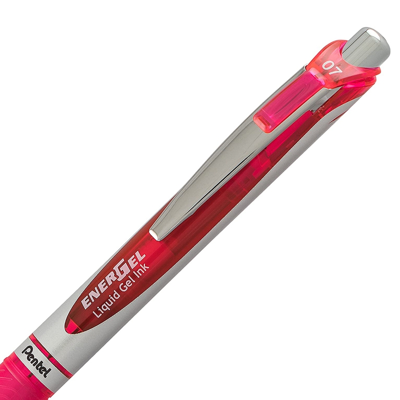 Bút Gel Bấm 0.7mm Pentel BL77-P - Màu Hồng