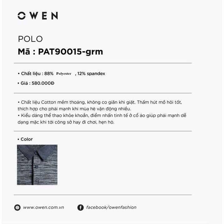 OWEN - Áo Polo nam cộc tay Owen 90015 - Áo thun có cổ nam