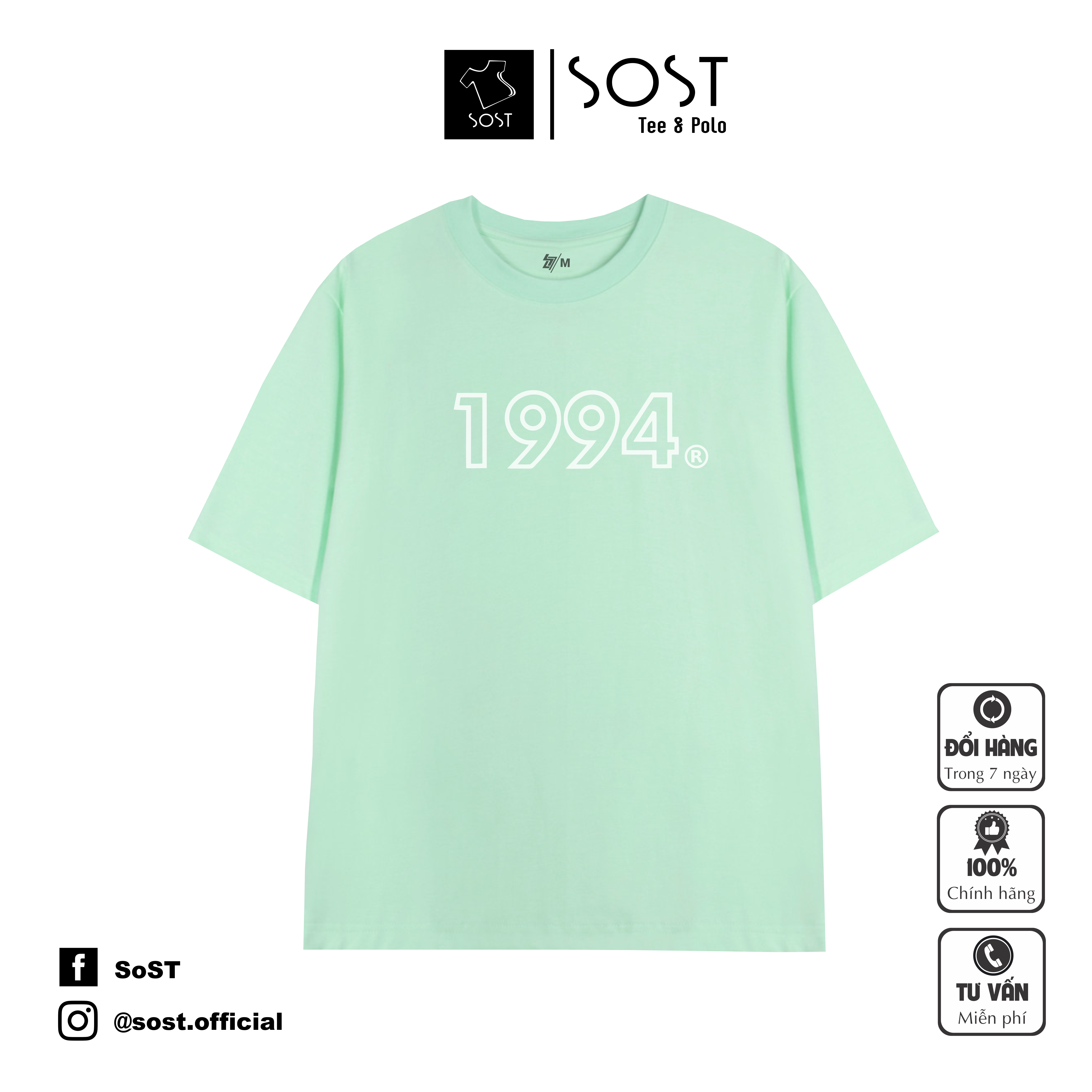 Áo Thun Unisex Nam Nữ SOST, Áo Phông Form Rộng Chất Cotton