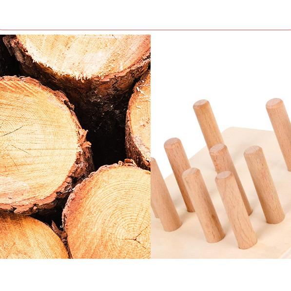 Bộ xếp cọc hình học - giáo cụ