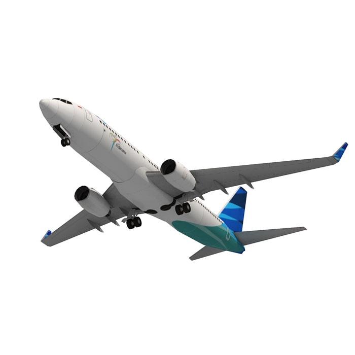 Mô hình giấy Boeing 737-800 Garuda Indonesia tỉ lệ 1/25