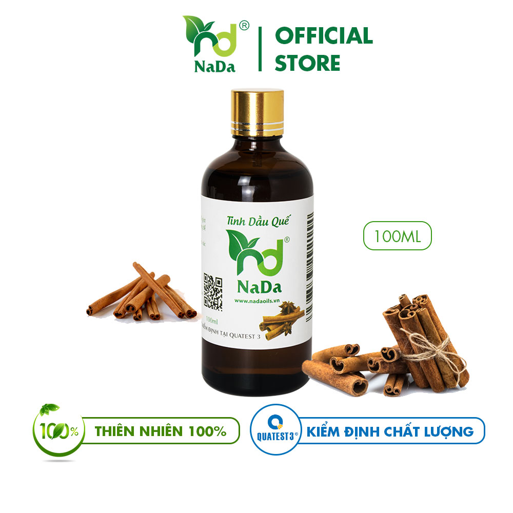 Tinh dầu Quế nguyên chất Nada | Kiểm định QT3 | Đuổi chuột, gián, Khử mùi mạnh, Tập trung