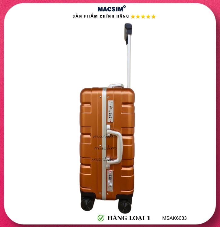 Vali cao cấp Macsim Aksen hàng loại 1 MSAK6633 cỡ 20inch