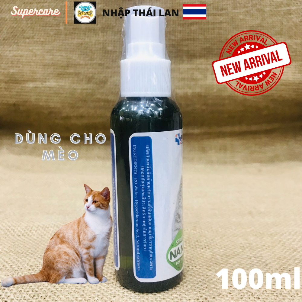 Xịt Ghẻ ,Nấm , Viêm Da Chó Mèo 100ml Hàng Nhập Thái Lan