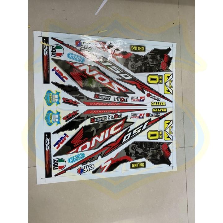 Tem rời xe sonic 150 đỏ đen