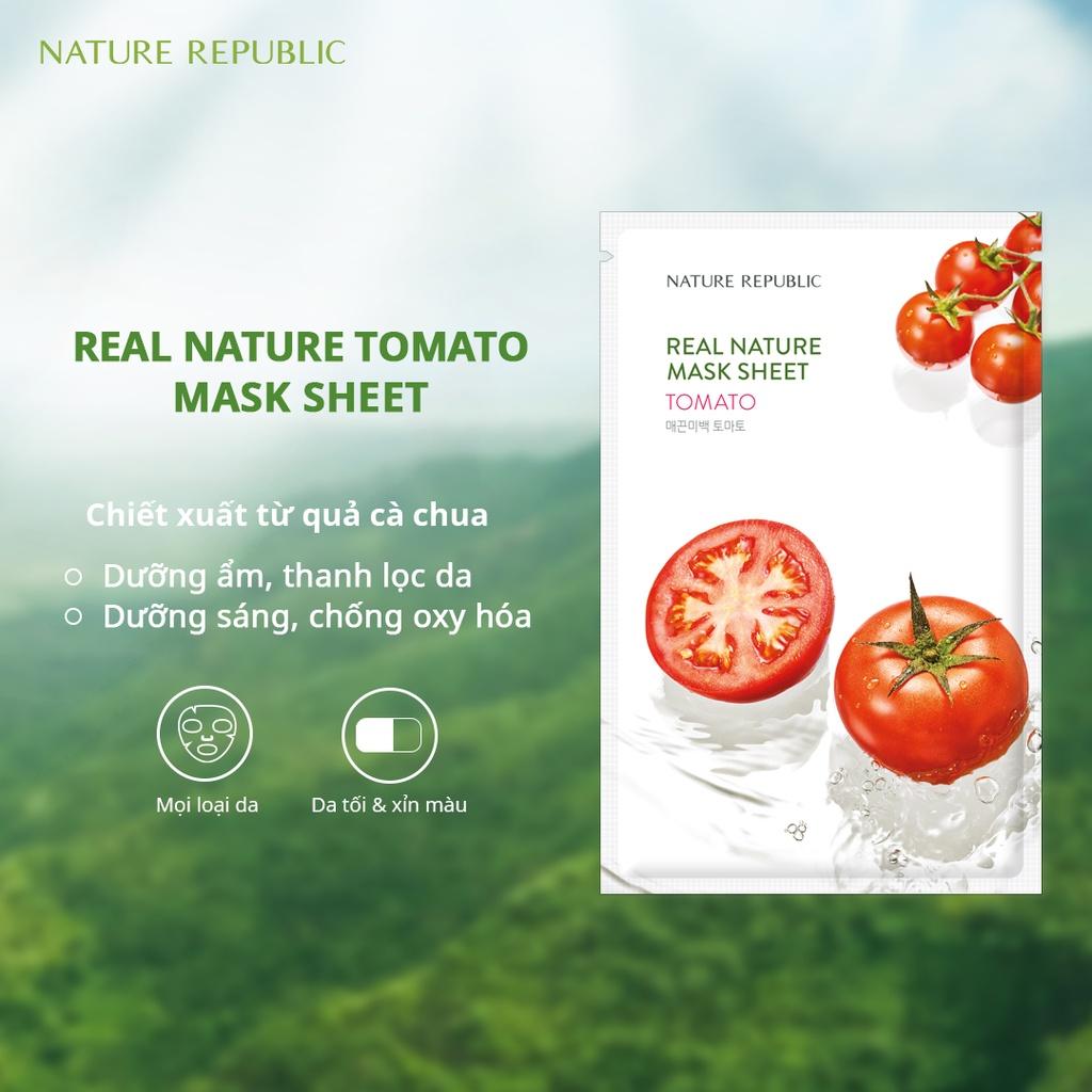 Combo 5 Mặt Nạ Giấy Cấp Ẩm, Dưỡng Trắng Da Nature Republic Real Nature Mask Sheet 23ml x 5
