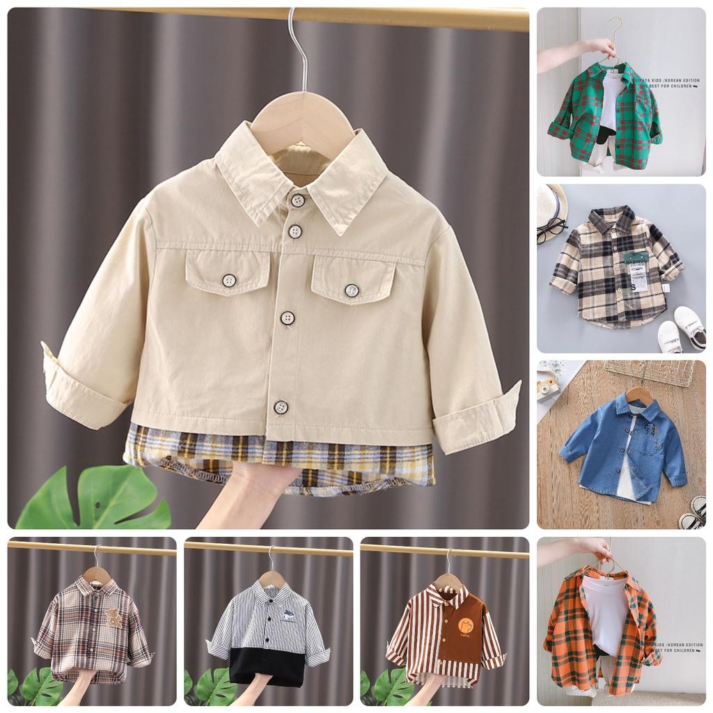 ST19 Size80-120 (6-21kg) Áo sơmi cho bé trai Thời trang trẻ Em hàng quảng châu