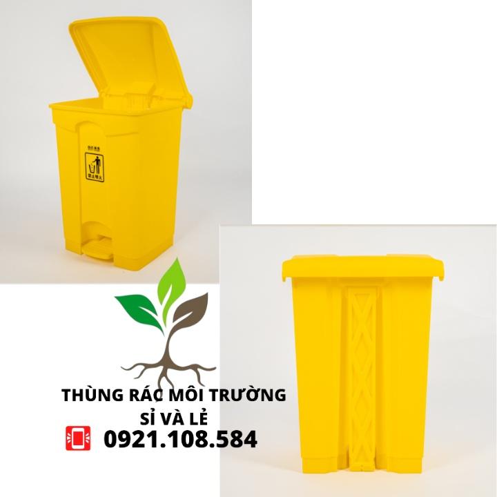 THÙNG RÁC NHỰA ĐẠP CHÂN 45L( XÁM,XANH LÁ,VÀNG