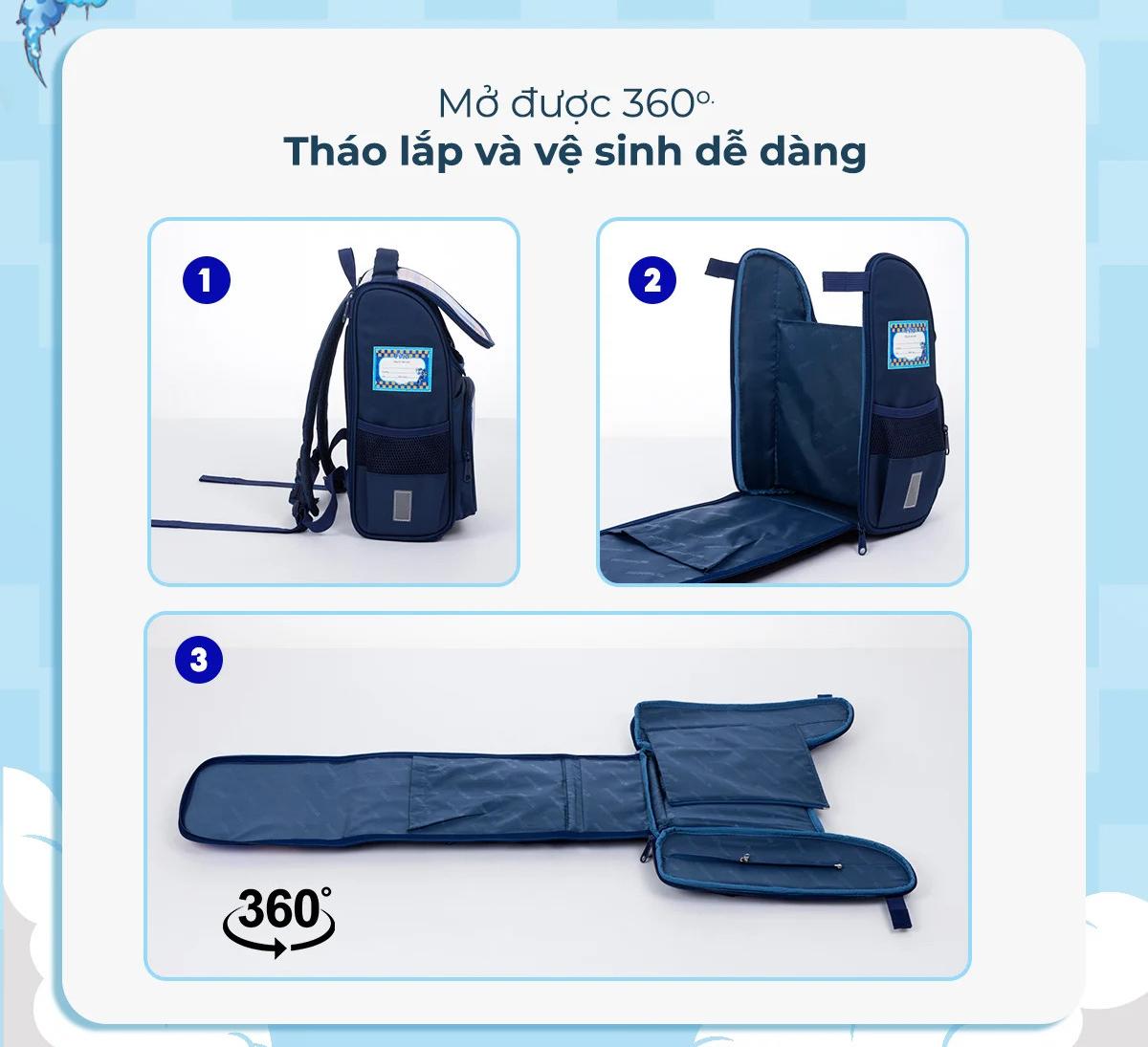 Ba Lô Chống Gù Dasi Siêu Nhẹ - Thiên Long BP-022/AK - Màu Xanh Biển