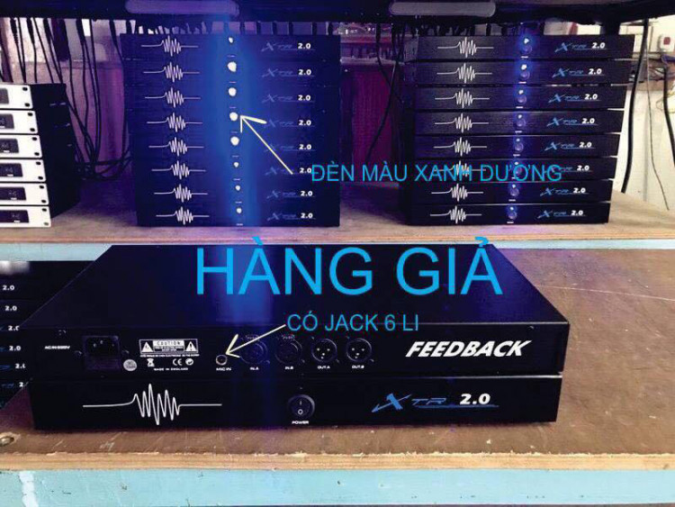 Feeback XTR 2.0 giả với led nguồn màu xanh dương