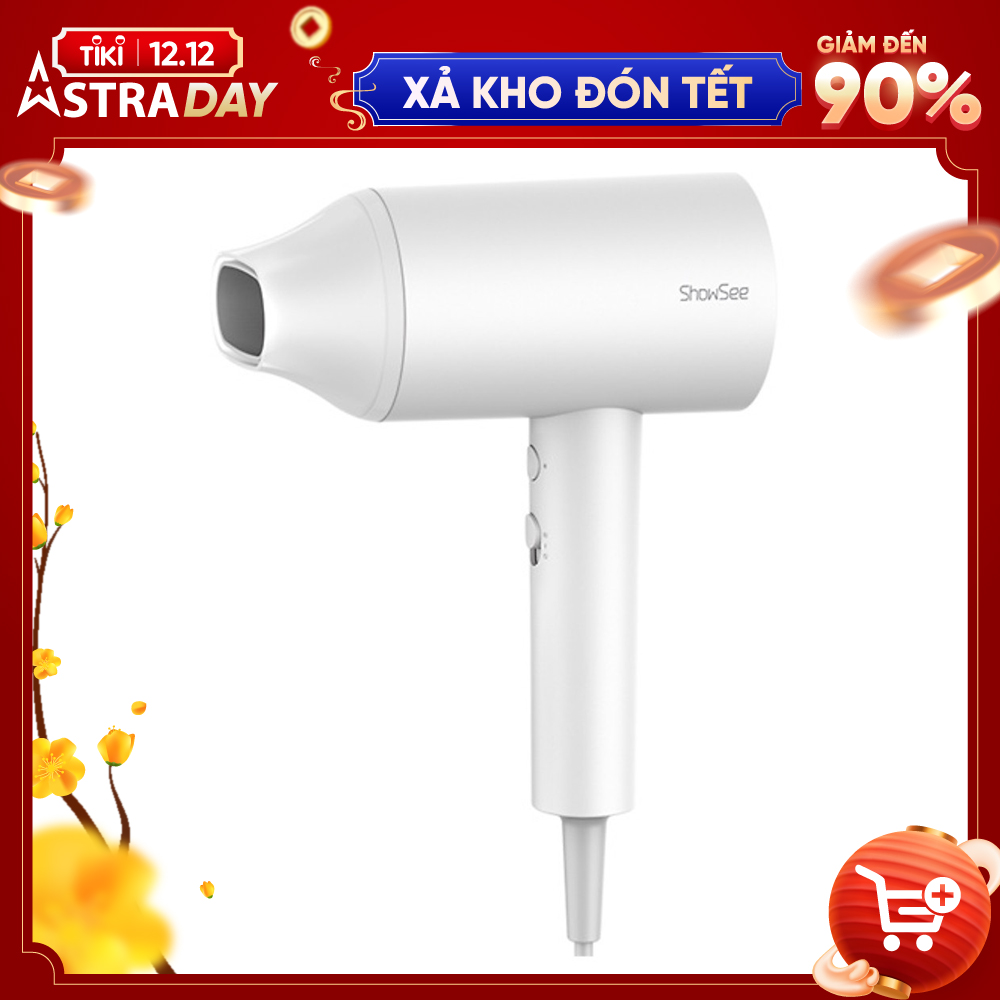 Máy sấy tóc bổ sung ion âm ShowSee A1 1800W cao cấp Chống Xù Rối Khô Tóc - Hàng chính hãng