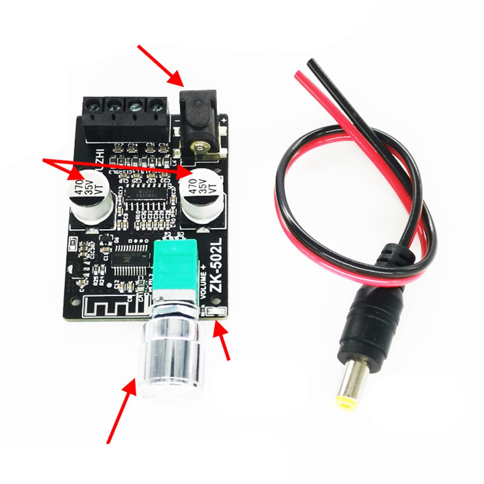 DC524V Bluetooth 5.0 Amplifier Board for DIY Store Theater Square Speakers