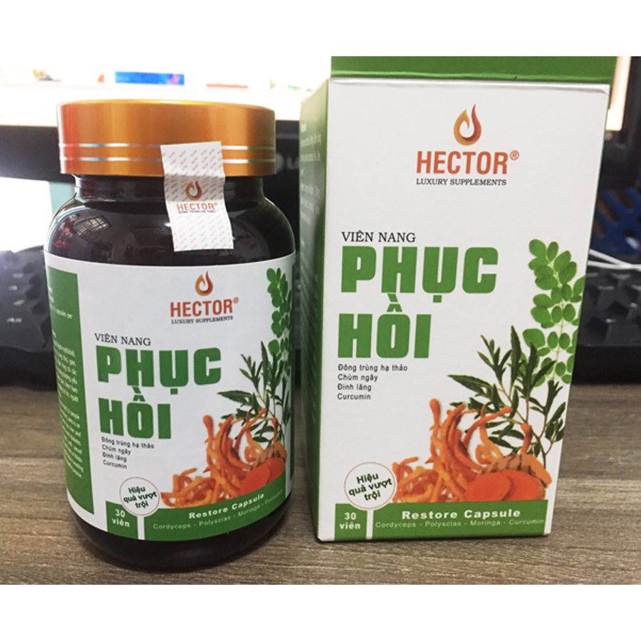 Đông Trùng Hạ Thảo Hector Viên Nang Phục Hồi Sức Khỏe, Phục Hồi Làn Da, Hỗ Trợ Tăng Ham Muốn Tình Dục cho 2 Giới, Hỗ Trợ Tăng Sức Đề Kháng Của Cơ Thể, hộp 30 viên 