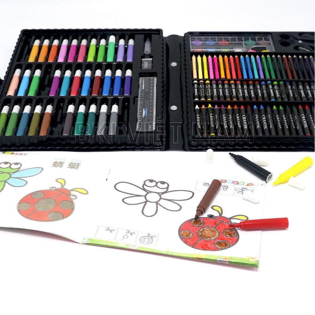 Hộp Bút Màu 150 Chi Tiết Cho Bé, Bộ Màu Vẽ Đa Năng 150 Món Giá Rẻ Cho Bé - Giao Hàng Toàn Quốc