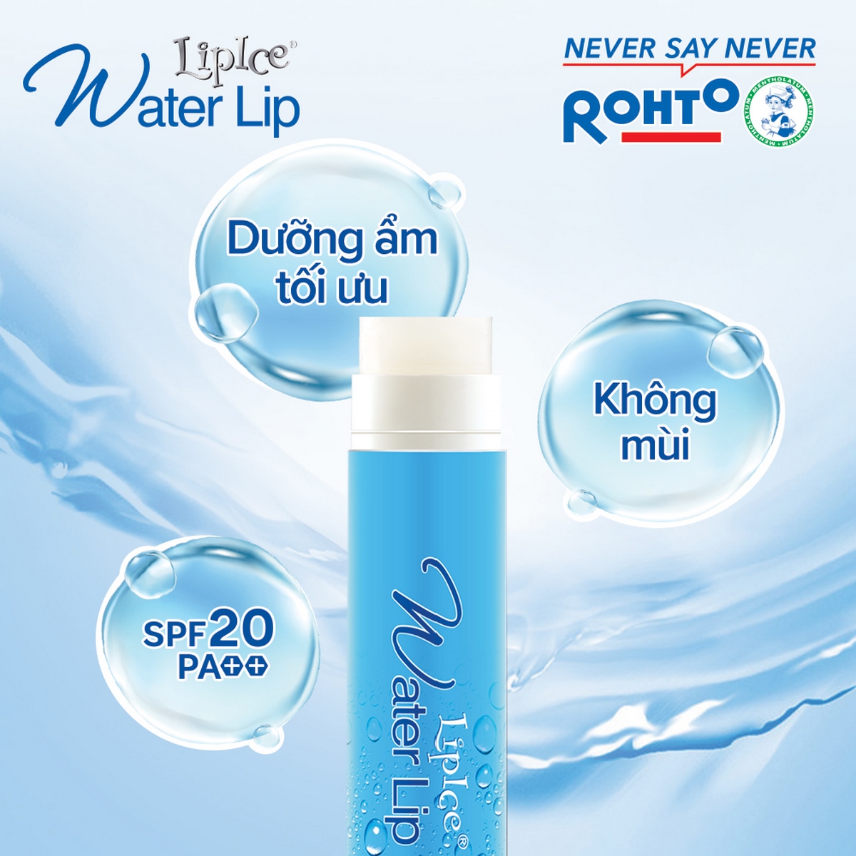 Son dưỡng không màu LipIce Water Lip không mùi 4.3g