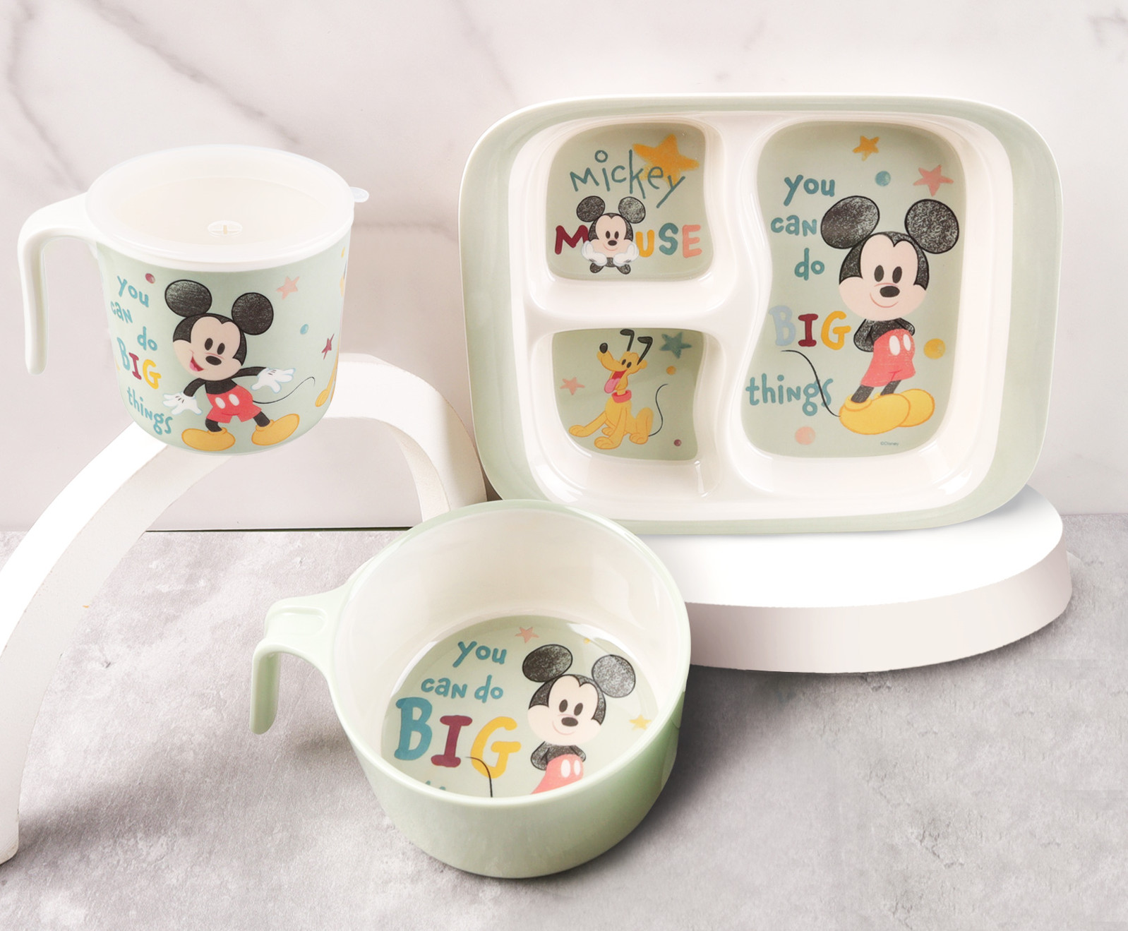 Set dụng cụ ăn 3 món in hình Disney mẫu mới cho bé