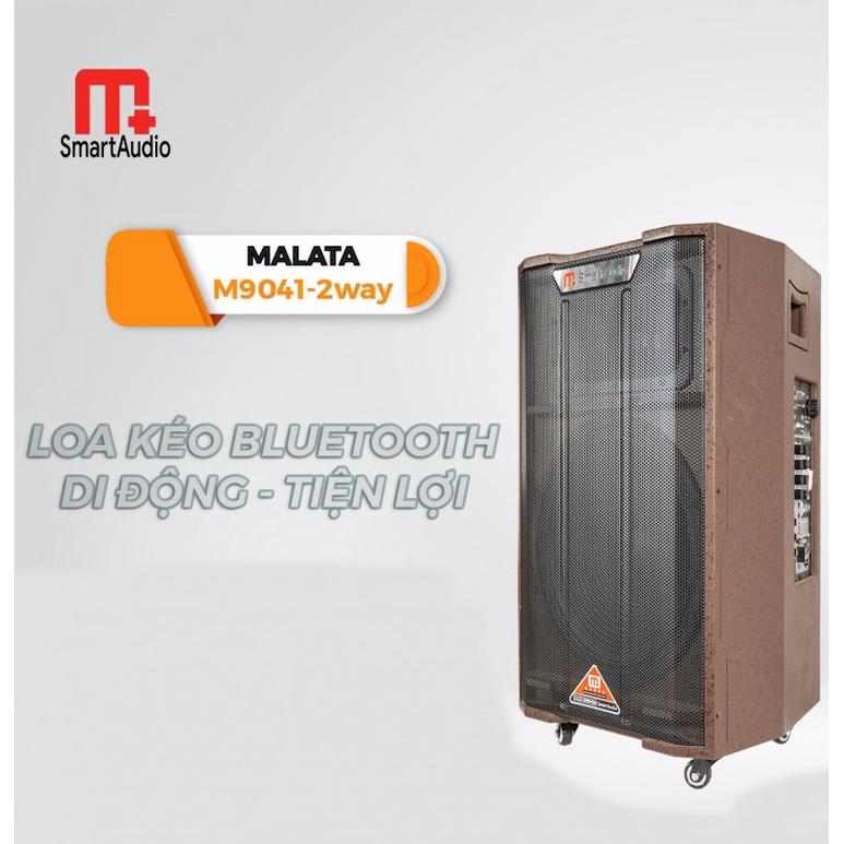 Loa kéo Malata M+9041 - Loa kéo di động bass 4 tấc có Reverb - Tặng kèm 2 micro không dây - Công suất cực lớn