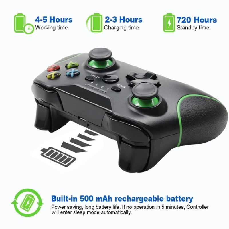 Gamepad tay game không dây S168 wireless USB 2.4G cho máy tính, laptop hàng nhập khẩu
