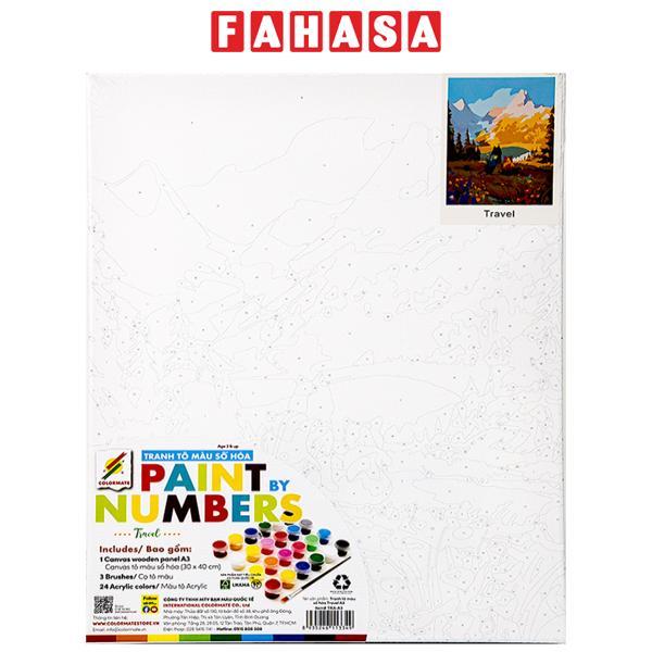 Tranh Tô Màu Số Hóa A3 Paint By Numbers - Colormate TRA-A3 - Travel