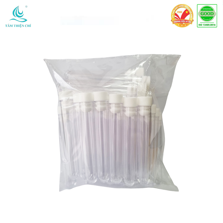 Ống nghiệm nhựa PS 5ml có nắp không nhãn Bộ 100 ống HTM