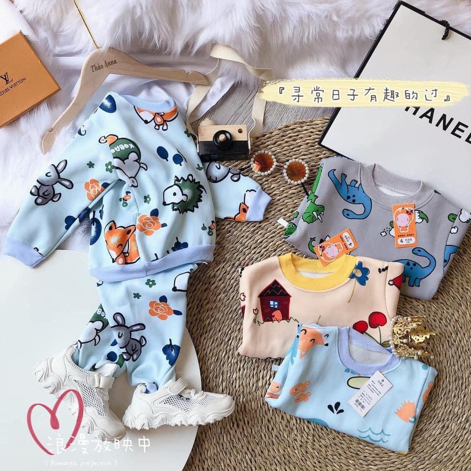 Combo 5 bộ nỉ bông cho bé