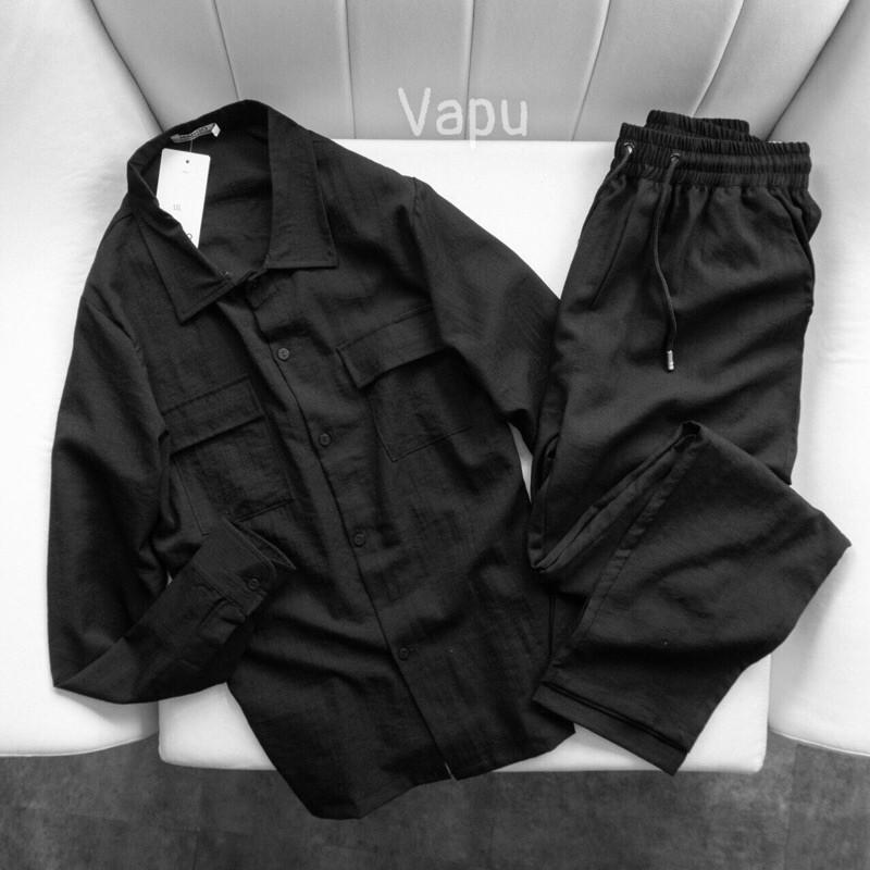 QUẦN ĐŨI DÀI SƠ MI NAM DÀI TAY ĐŨI CỔ TÀU CỔ BẺ HÀN QUỐC HOT 2020 thời trang nam atb shop