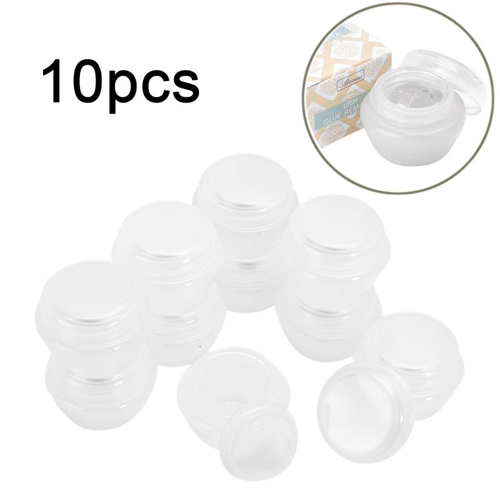 10PCS Cosmetic Empty Jar Pot Makeup Cream Lip Balm Container Box Tube Bottle Plastic Portable Refillable