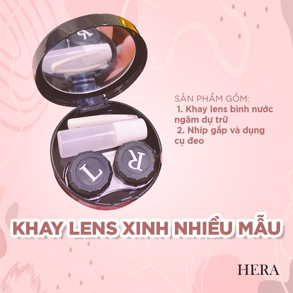 Khay Hộp Đựng Lens Hera Xinh Xắn Dễ Thương Kèm Gương - Hera Lens