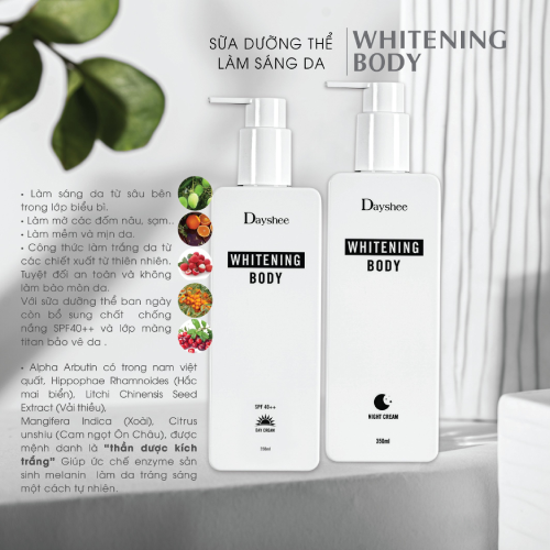 Sữa dưỡng thể làm sáng da CHIẾT XUẤT TỰ NHIÊN - WHITENING BODY (Đêm)