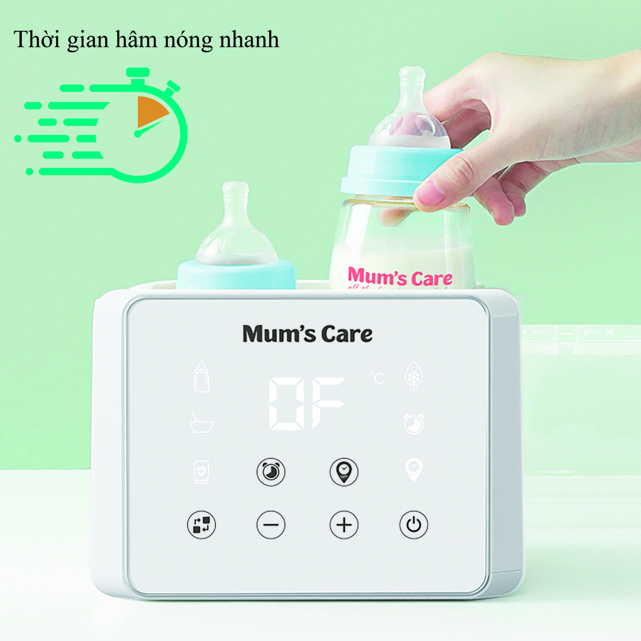 Máy Hâm Sữa - Tiệt Trùng Bình Sữa Đa Năng Mum's Care Smarlov MC6803 Màu Trắng và Hồng Pastel - Cam Kết Chất Lượng