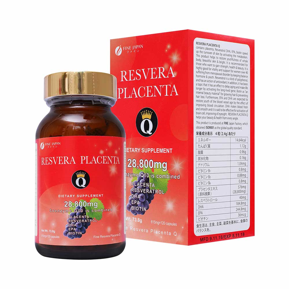 Viên uống đẹp da làm chậm lão hóa Fine Resvera Placenta Q 