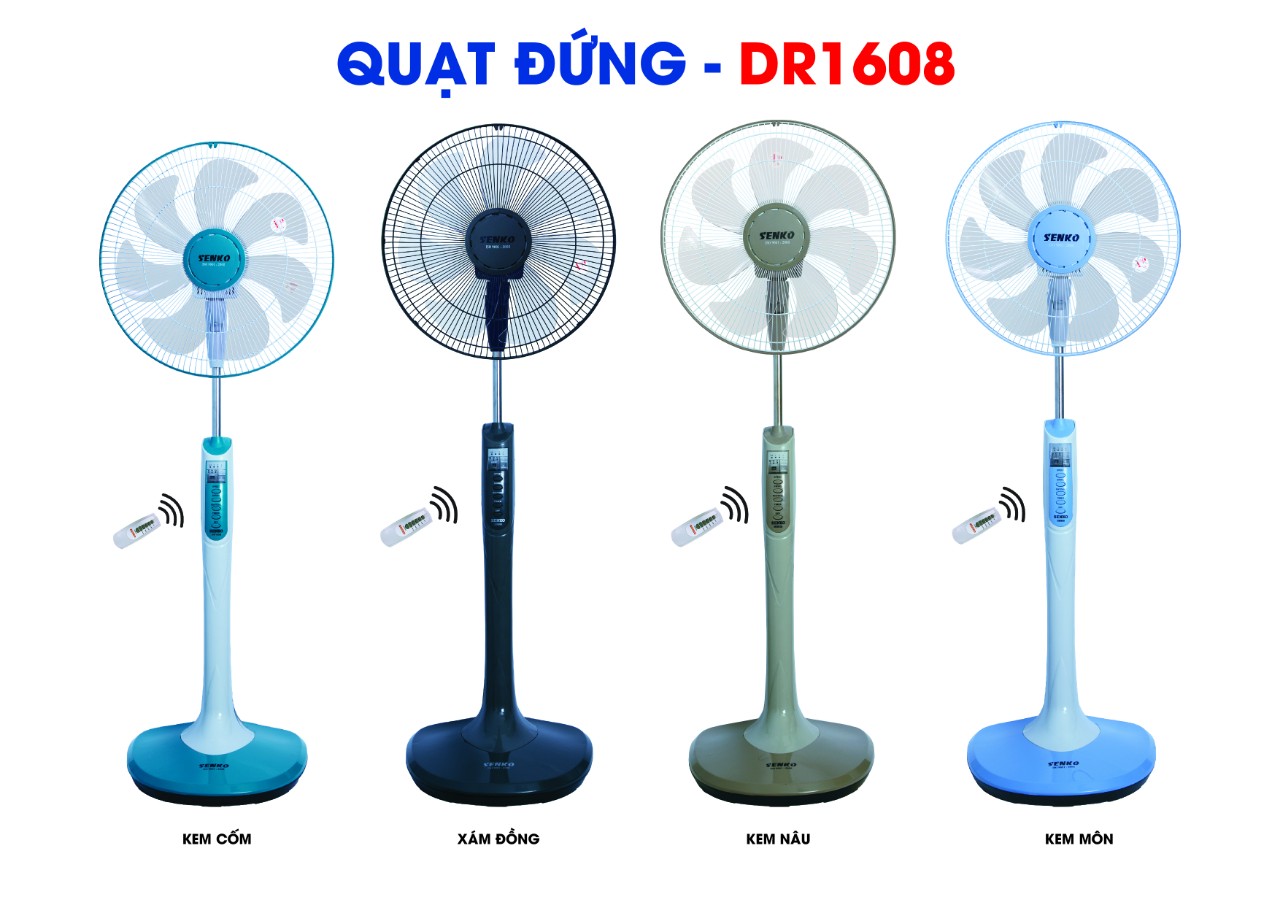 Quạt đứng điều khiển từ xa SENKO DR1608 - Hàng chính hãng