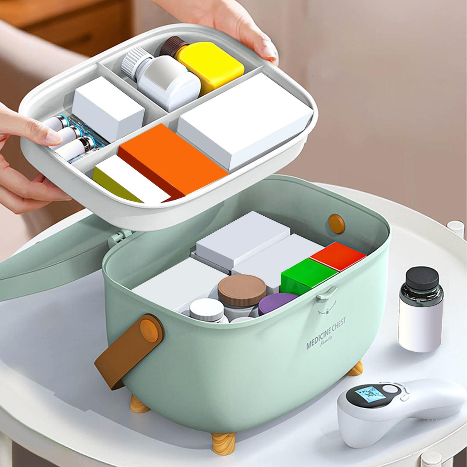 First Aid Kit Container Carrying Case Organizer Dustproof Storage Box Container