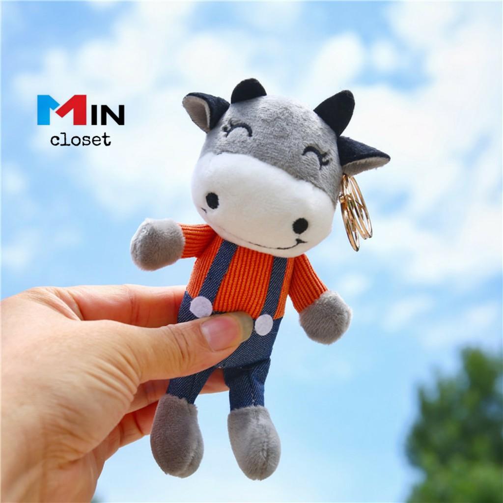 50K  Móc khóa, cài balo siêu dễ thương BÒ ÁO ĐỎ