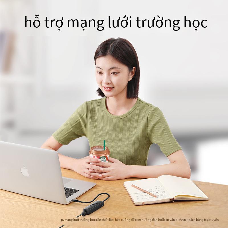 Phong cách mới nhất màu xanh lá cây liên kết usb đến cổng mạng bộ chuyển đổi cáp mạng chia dòng mở rộng có dây ổ cắm chuyển Ethernet card mạng bên ngoài rj45