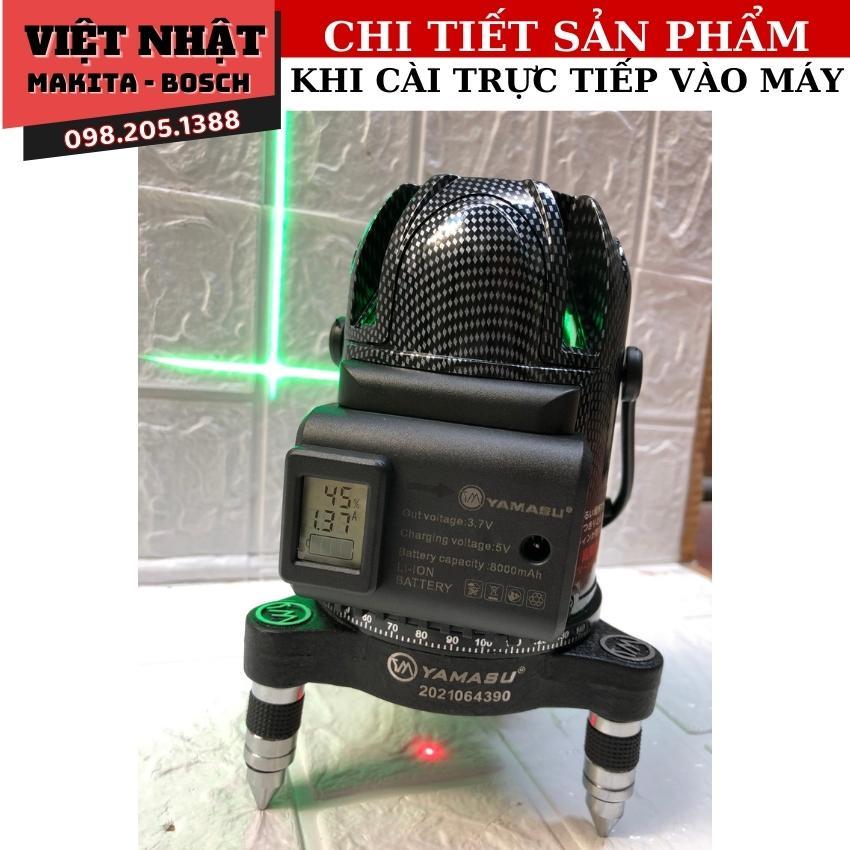 Pin cài máy bắn cốt cân bằng laser dung lượng lớn 8000mah có đồng hồ hiển thị