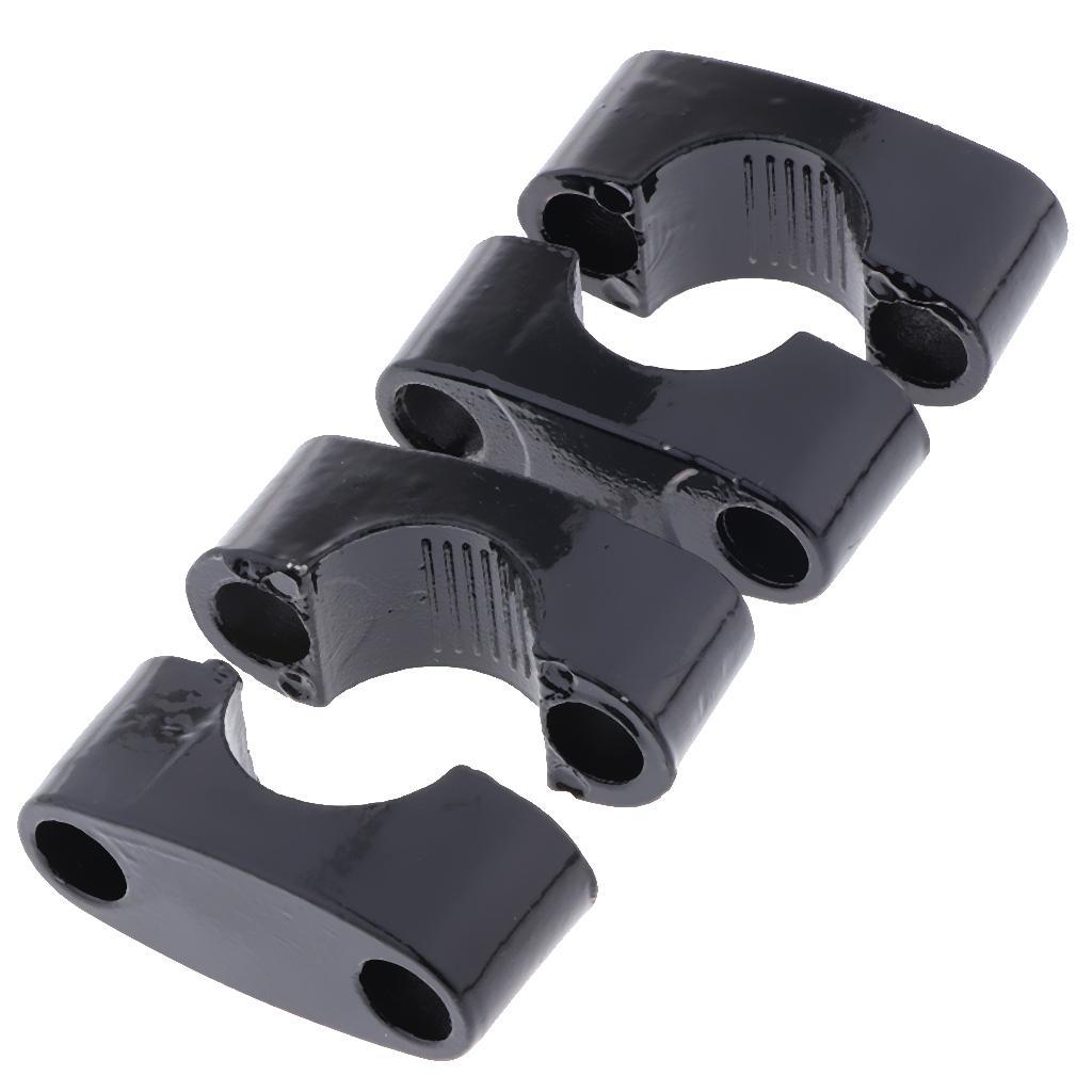 22mm Universal Motorcycle Handlebar   Riser Mount Clamp Adaptor Black