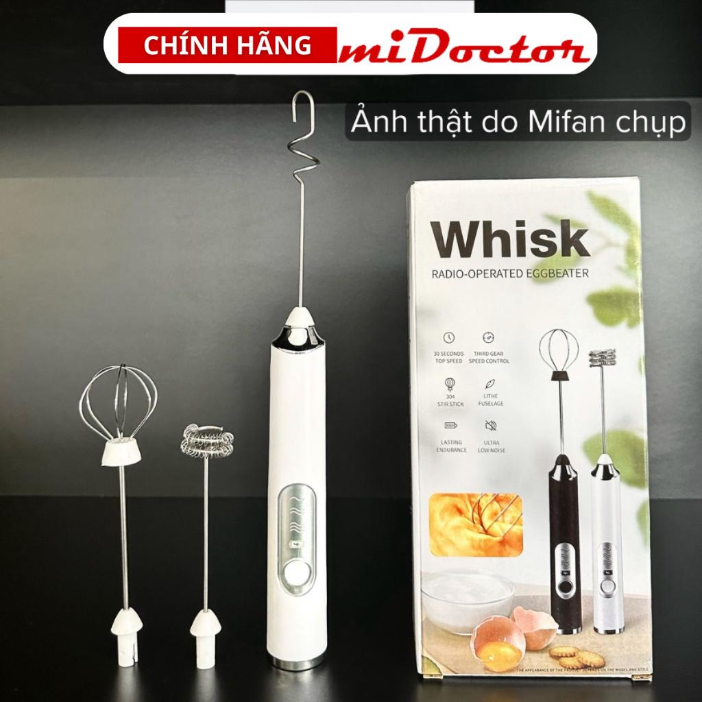 Hình ảnh Máy Đánh Trứng Sữa Tạo Bọt Cafe Cầm Tay Mini Pin Sạc Cao Cấp miDoctor - Hàng Chính Hãng