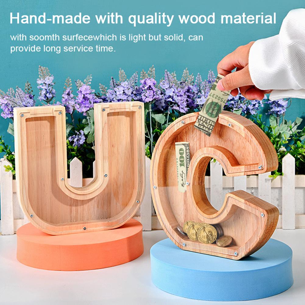 Heo Đất Tiết Kiệm Tiền Hình 26 Bảng Chữ Cái Tiếng Anh Bằng Gỗ