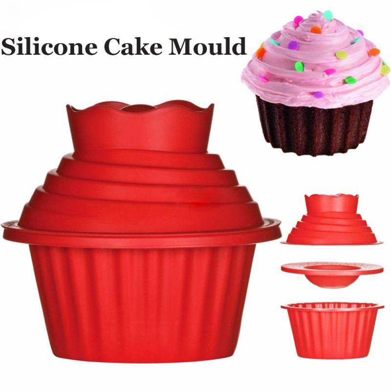 3 Cái/bộ Silicone Khổng Lồ Cupcake Khuôn Chịu Nhiệt Độ Lò Vi Sóng Lò Nướng Bánh Khuôn Mẫu Nhà Handmade Bánh Dụng Cụ Nhà Bếp Tiện Ích