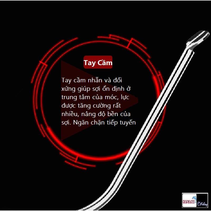 Lưỡi Câu Cá Răng Sói Thể Thao Siêu Bén-Mảnh-Nhẹ  LCC08