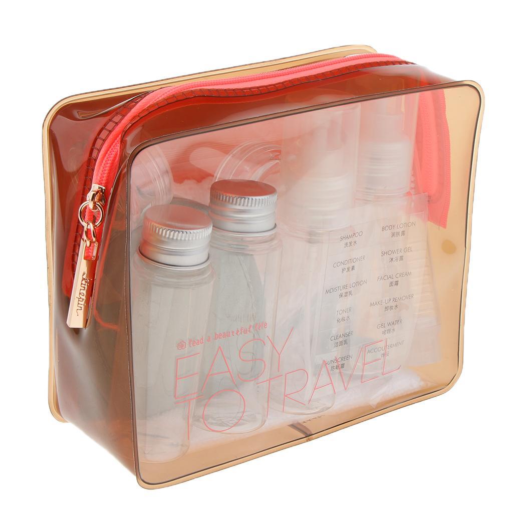 15pcs Makeup Spray Bottle Lotion Case Empty Container Travel Eyemask Set Kit