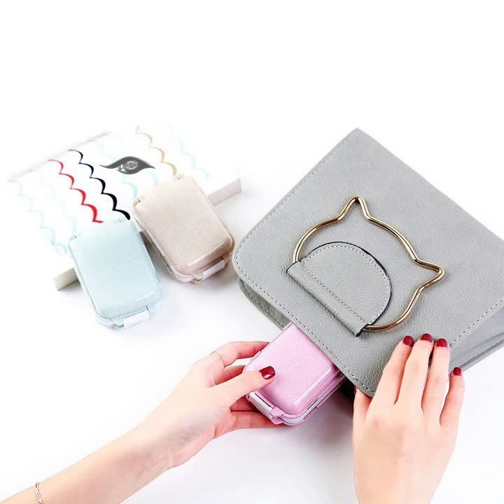 Hộp Đựng Chia Thuốc 8 Ngăn Đi Du Lịch, Tiện Dụng, Nhỏ Gọn, Chắc Chắn, Ngăn Nắp, Nhựa An Toàn Môi Trường.