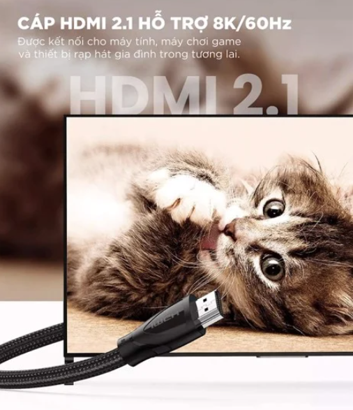 CÁP HDMI V2.1 8K@60HZ HDR 2M UGREEN 80403 - Hàng chính hãng