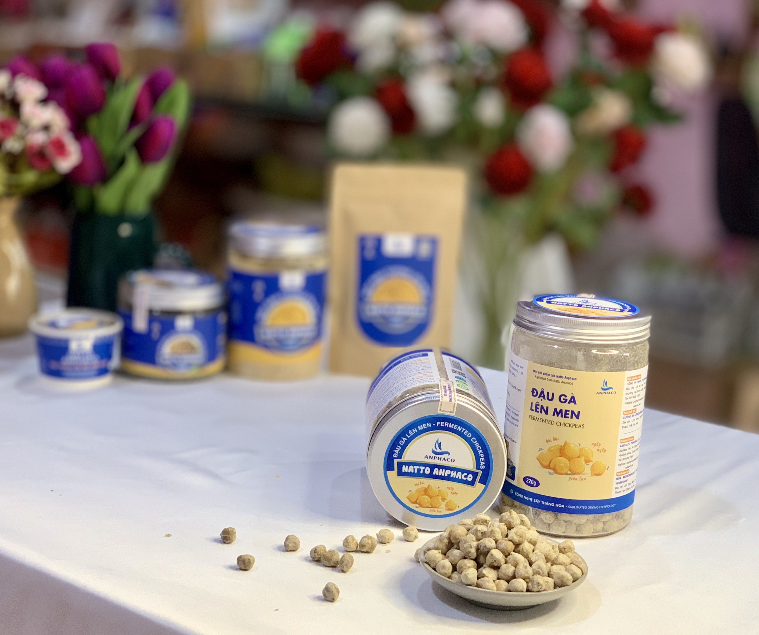 Đậu gà lên men Natto Anphaco combo 4 hộp 220g